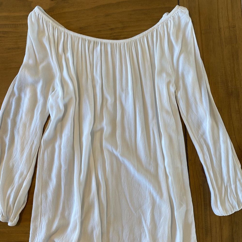 White Off-The-Shoulder Top